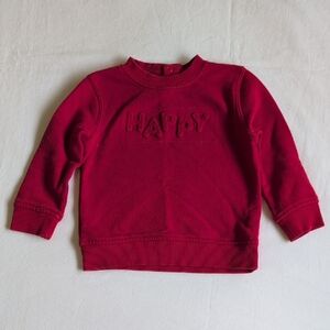 joe fresh happy unisex crew neck sweatshirt red 12-18 months baby